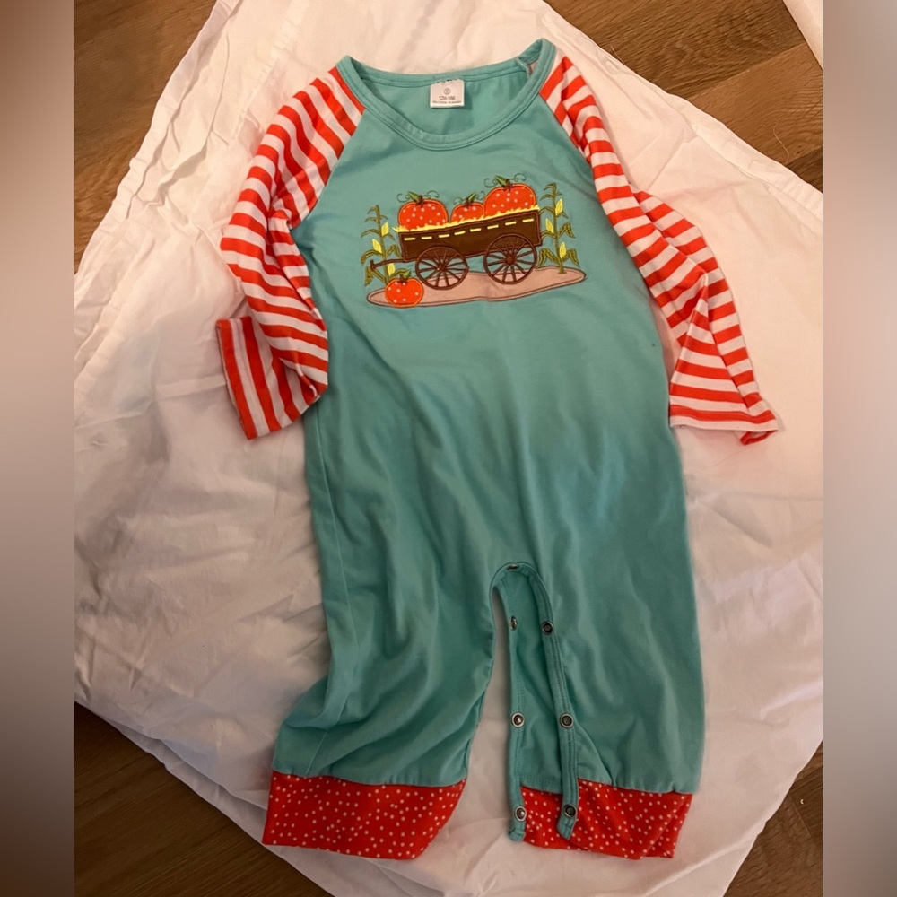 18m pumpkin romper
